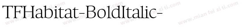 TFHabitat-BoldItalic字体转换