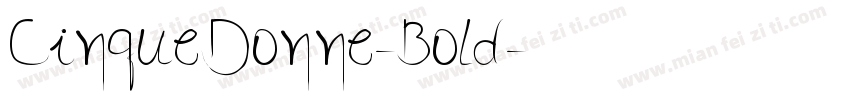 CinqueDonne-Bold字体转换