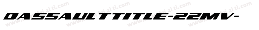 DassaultTitle-22mv字体转换