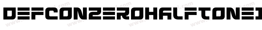 DefconZeroHalftoneItalic-AMrD字体转换