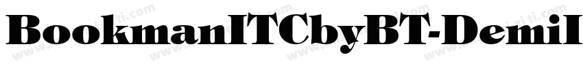 BookmanITCbyBT-DemiI字体转换