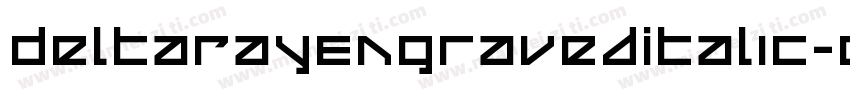 DeltaRayEngravedItalic-O32e字体转换