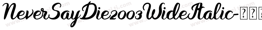 NeverSayDie2003WideItalic字体转换