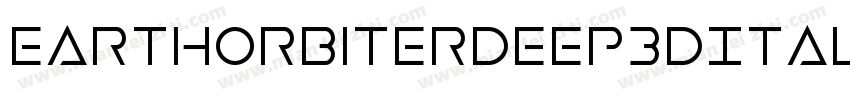 EarthOrbiterDeep3DItalic-B8wB字体转换