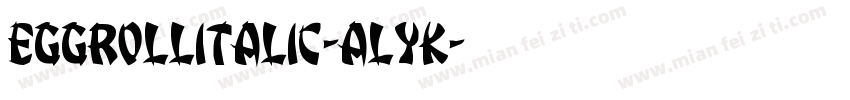 EggRollItalic-alYK字体转换