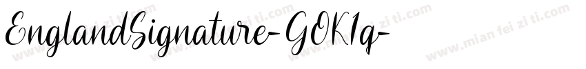 EnglandSignature-GOK1q字体转换