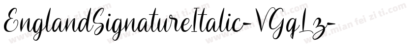 EnglandSignatureItalic-VGqLz字体转换