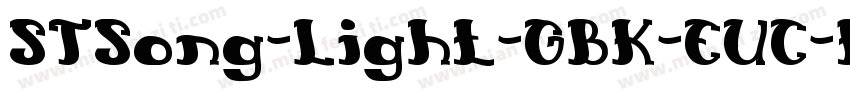 STSong-Light-GBK-EUC-H字体转换