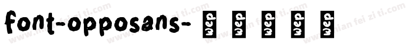 font-opposans字体转换