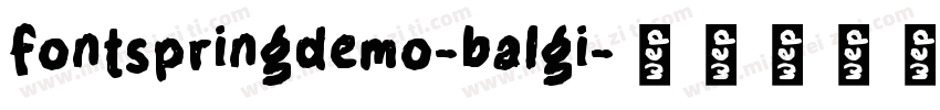 fontspringdemo-balgi字体转换