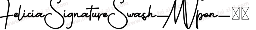 FeliciaSignatureSwash-MVpon字体转换