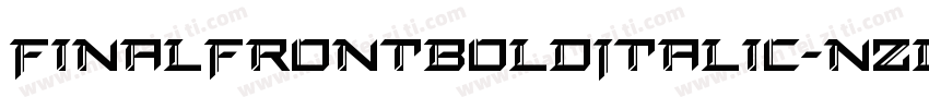 FinalFrontBoldItalic-nzDV字体转换