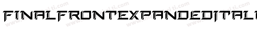 FinalFrontExpandedItalic-yz7d字体转换