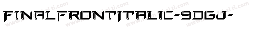 FinalFrontItalic-9DGj字体转换