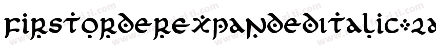 FirstOrderExpandedItalic-2aLw字体转换