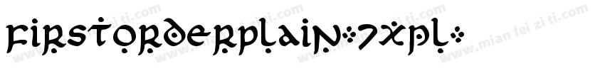 FirstOrderPlain-7xpl字体转换