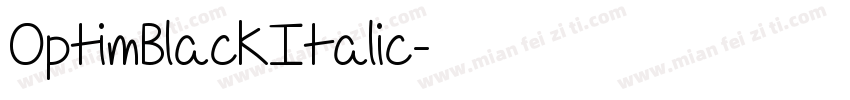 OptimBlackItalic字体转换