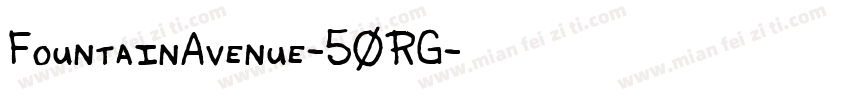 FountainAvenue-50RG字体转换
