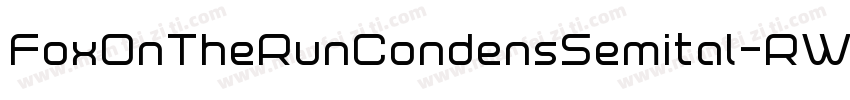 FoxOnTheRunCondensSemital-RWoW字体转换