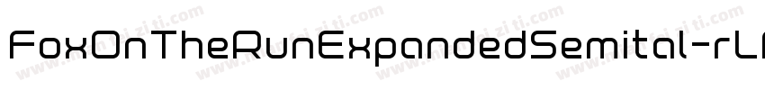 FoxOnTheRunExpandedSemital-rLA7字体转换