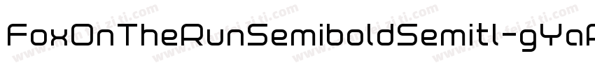 FoxOnTheRunSemiboldSemitl-gYaR字体转换