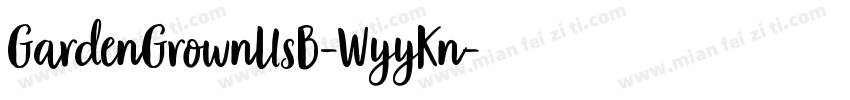GardenGrownUsB-WyyKn字体转换