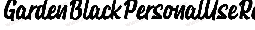GardenBlackPersonalUseRegular-dY47字体转换