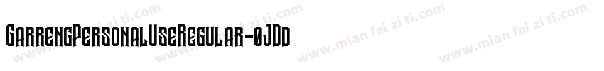 GarrengPersonalUseRegular-0JDd字体转换