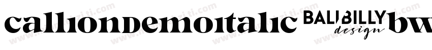 CallionDemoItalic-BWLOB字体转换