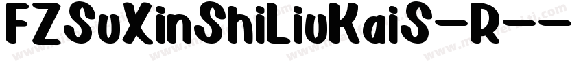 FZSuXinShiLiuKaiS-R-字体转换