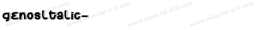 genos（ltalic）字体转换