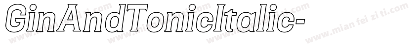 GinAndTonicItalic字体转换