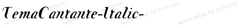 TemaCantante-Italic字体转换