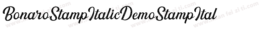 BonaroStampItalicDemoStampItalic-Wyp6G字体转换