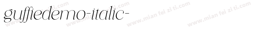 guffiedemo-italic字体转换