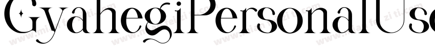 GyahegiPersonalUse-a字体转换