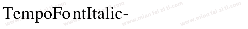 TempoFontItalic字体转换