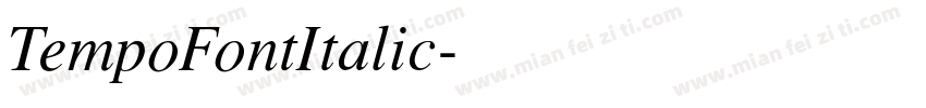 TempoFontItalic字体转换