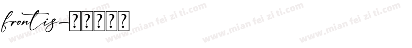 frontis字体转换