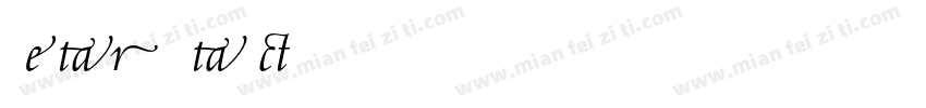 CentaurMT-Italic字体转换