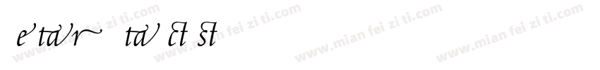 CentaurMT-ItalicOsF字体转换