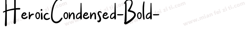 HeroicCondensed-Bold字体转换