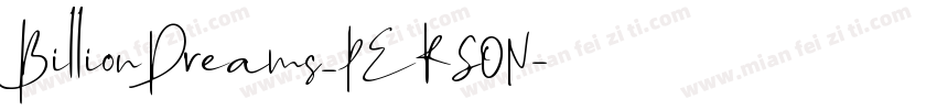BillionDreams_PERSON字体转换