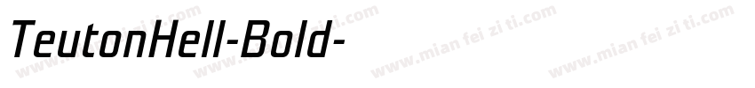 TeutonHell-Bold字体转换