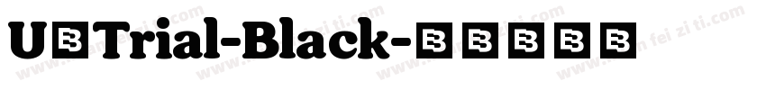 U8Trial-Black字体转换