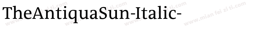 TheAntiquaSun-Italic字体转换