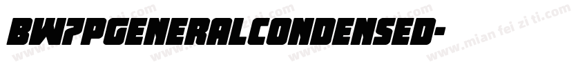 BW7pGeneralCondensed字体转换