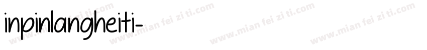 inpinlangheiti字体转换