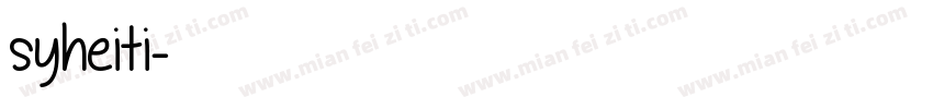 syheiti字体转换
