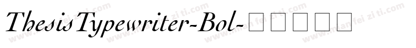 ThesisTypewriter-Bol字体转换